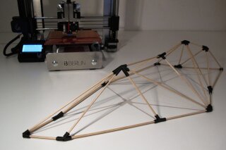 Polycon sculpture printed on i3 Berlin open source 3D printer